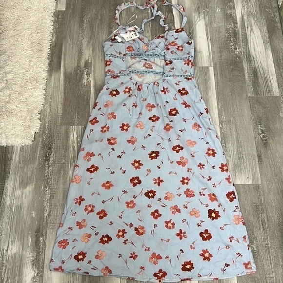 Zara Printed Linen Blend Dress - Picture 15 of 15